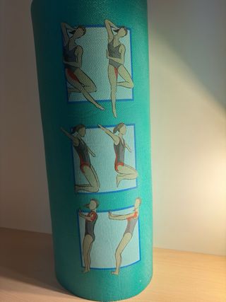 Esterilla verde para yoga/ejercicio