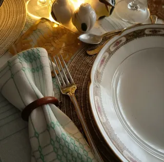 Decoración de mesa vintage