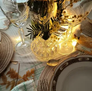 Decoración de mesa vintage