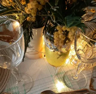 Decoración de mesa vintage