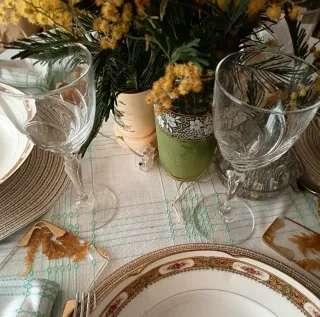 Decoración de mesa vintage