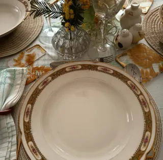 Decoración de mesa vintage