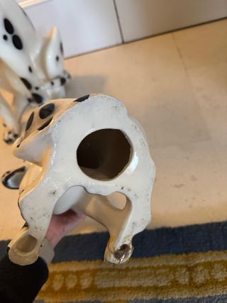 Pareja Figuras Dálmata Cerámica Vintage