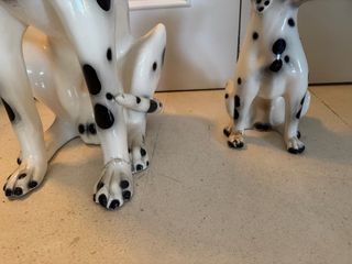 Pareja Figuras Dálmata Cerámica Vintage