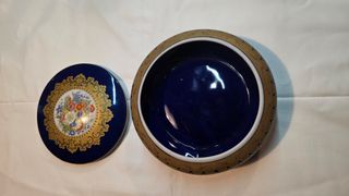 Portacaramelle France Design blu e oro