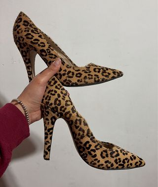 Tacchi con stampa animalier taglia 36