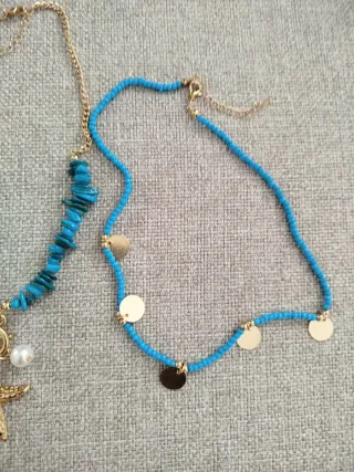 Collar Turquesa y Perla Estilo Boho