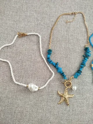 Collar Turquesa y Perla Estilo Boho