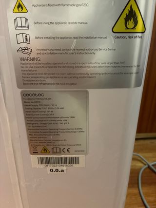 Aire Acondicionado Cecotec Blanco