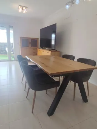 Mesa Comedor Sandby 100x160 Roble Natural/Negro