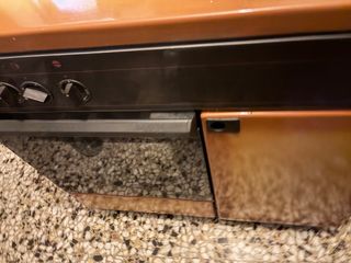 Cocina a gas color cobre