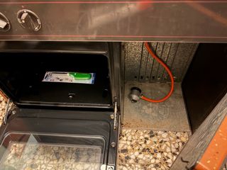 Cocina a gas color cobre