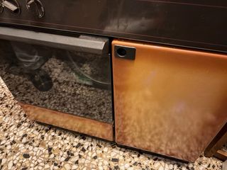 Cocina a gas color cobre