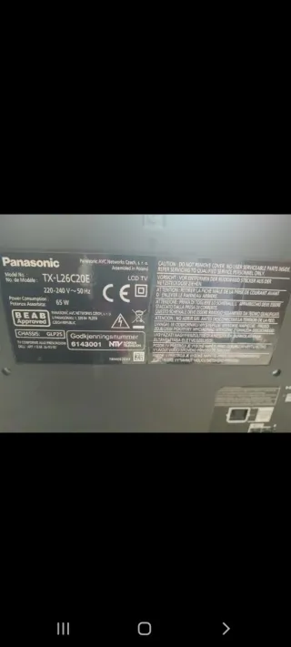 Televisor Panasonic Negro