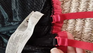 Conjunto lencería Tezenis negro con liguero nuevo