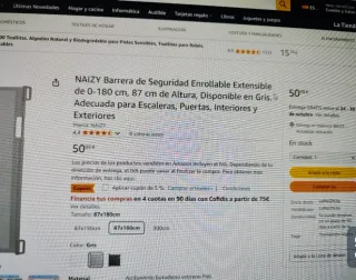 Barrera de seguridad para bebé y mascotas