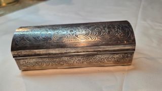 Portagioie in lamiera argentata