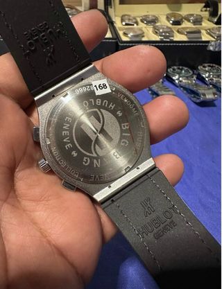 Reloj Cronógrafo Esfera Negra y Correa Amar