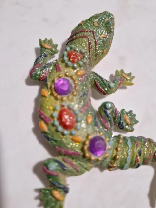 Magnete Frigorifero Lucertola Glitterata