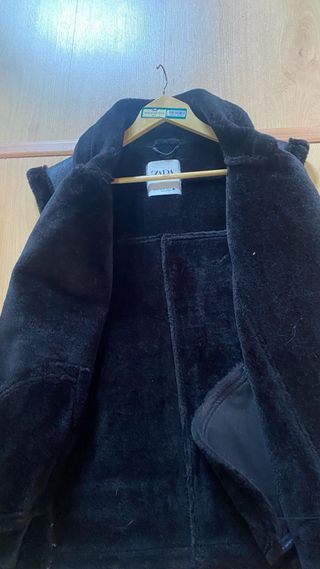 Chaleco pelo Zara Talla Única Negro