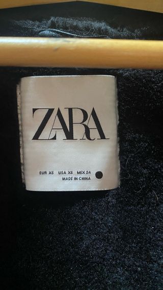 Chaleco pelo Zara Talla Única Negro