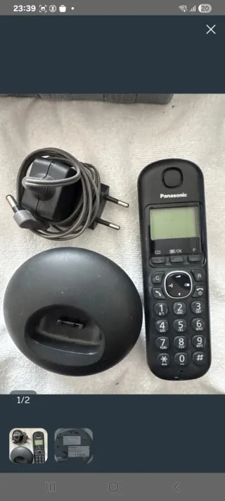 Teléfono Inalámbrico Panasonic Negro