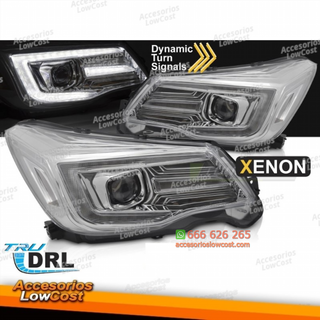 FAROS DELANTEROS DE XENÓN TUBO DE LUZ DRL CROMADO