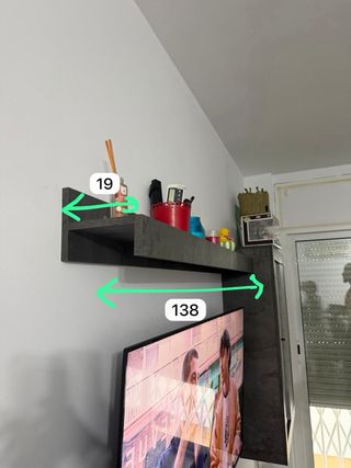 Estantería comedor con cristalera y estante