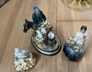 Lote Antigüedades Cerámica Figuras Jarrones peyro