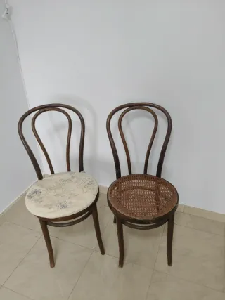 Pareja Sillas Bistrot Thonet Madera