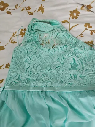 Vestido fiesta verde agua