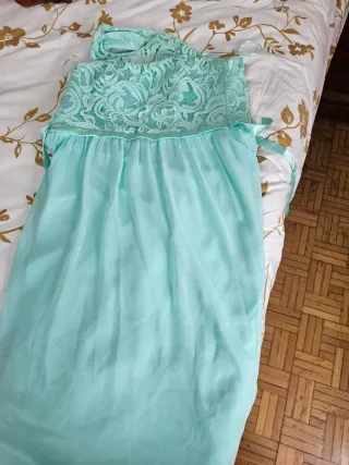 Vestido fiesta verde agua