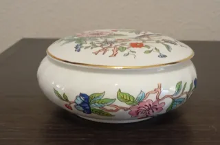 BONITA CAJA DE BARATIJAS DE PORCELANA FINA AYNSLEY