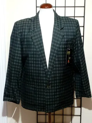 Blazer cuadros Mora verde y negro