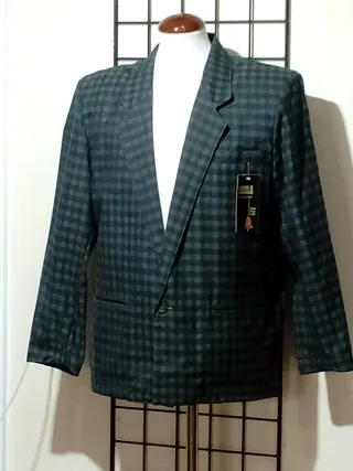 Blazer cuadros Mora verde y negro