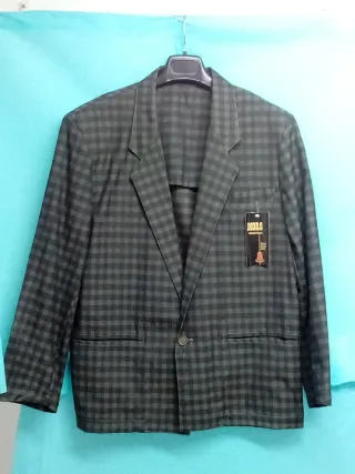 Blazer cuadros Mora verde y negro