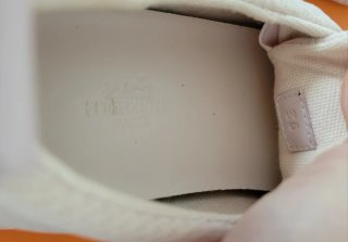 Zapatillas deportivas Hermes Team de lona beige