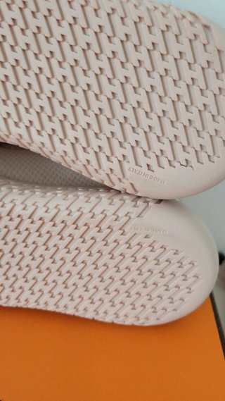 Zapatillas deportivas Hermes Team de lona beige