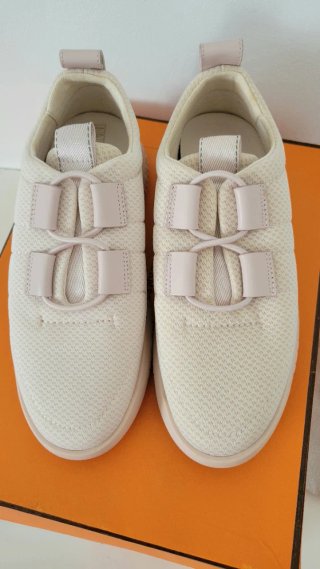 Zapatillas deportivas Hermes Team de lona beige