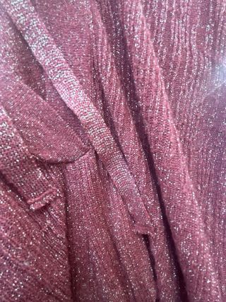 Blusa Zara brillo rosa talla única