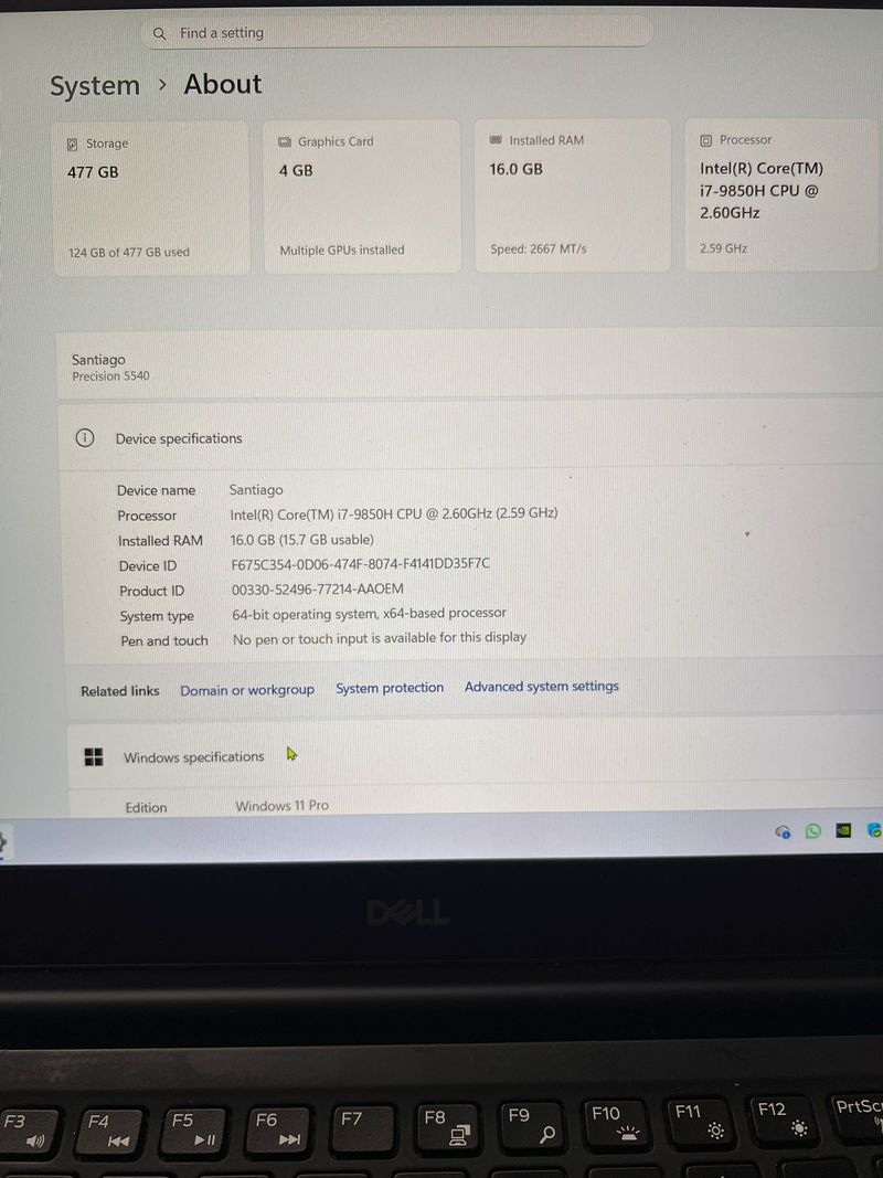 Dell Precision 5540 i7-9850H 16GB afbeelding 2