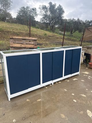 Mostrador para tienda aluminio blanco