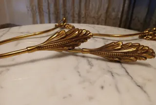 Alzapaños vintage dorados metal