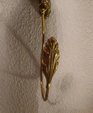 Alzapaños vintage dorados metal