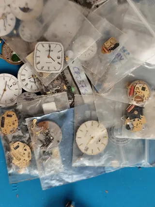 Lote repuestos relojes Cartier, Cyma, Lotus, Rolex