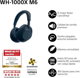 Auriculares Sony WH-1000XM6 Bluetooth