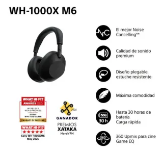 Auriculares Sony WH-1000XM6 Bluetooth
