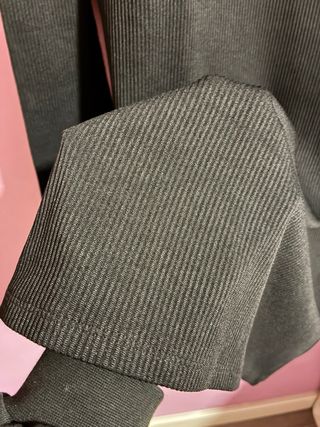 Vestido negro manga larga encaje