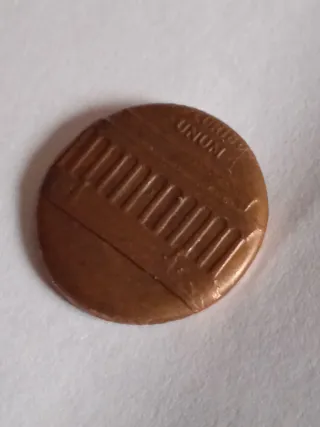 MONEDA 1 CENTAVO LINCOLN.19??.MAL RECORTADA.