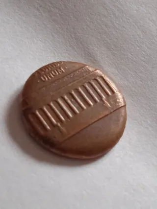 MONEDA 1 CENTAVO LINCOLN.19??.MAL RECORTADA.